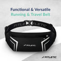 Fitletic Blitz Phone Holder Bum Bag Lightweight and Sleek Running Belt with Dual Adjustable Strap Unisex Waist Bag for Men and Women Ideal Sport Bag for Travel and Outdoor Activities, Black-2