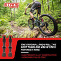 Stan's NoTubes Universal Tubeless Presta Valve Stem Pair, Aluminum Stems, 80 mm, Black-5