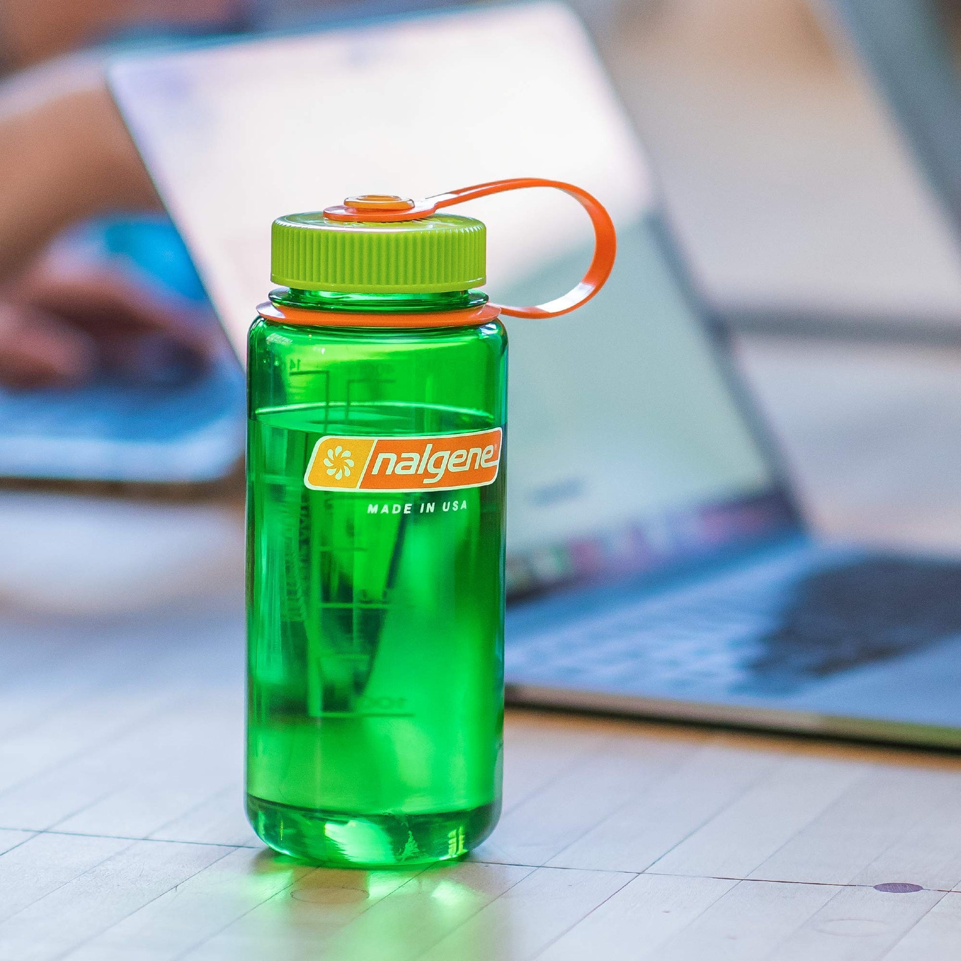 Nalgene Sustain Tritan BPA-Free Water Bottle Made with Material Derived From 50% Plastic Waste, 16 OZ, Wide Mouth, Electric Magenta, 16 Ounce-3