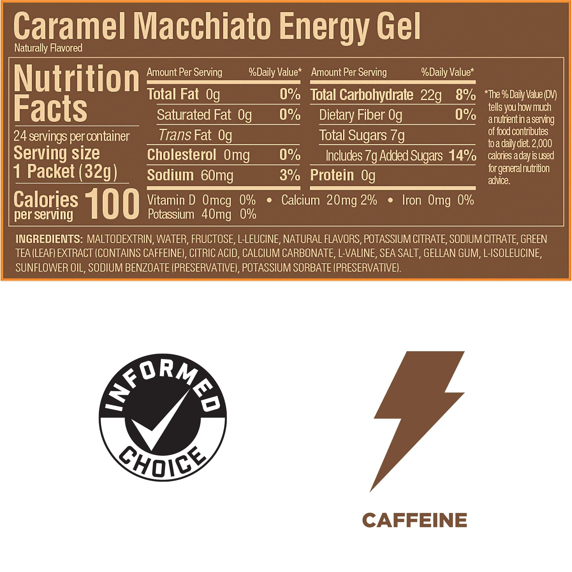 GU Caramel Macchiato Flavour Energy Gels - Box of 24-6