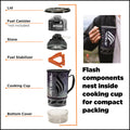 Jetboil Flash Camping and Backpacking Stove Cooking System, Fractile-5