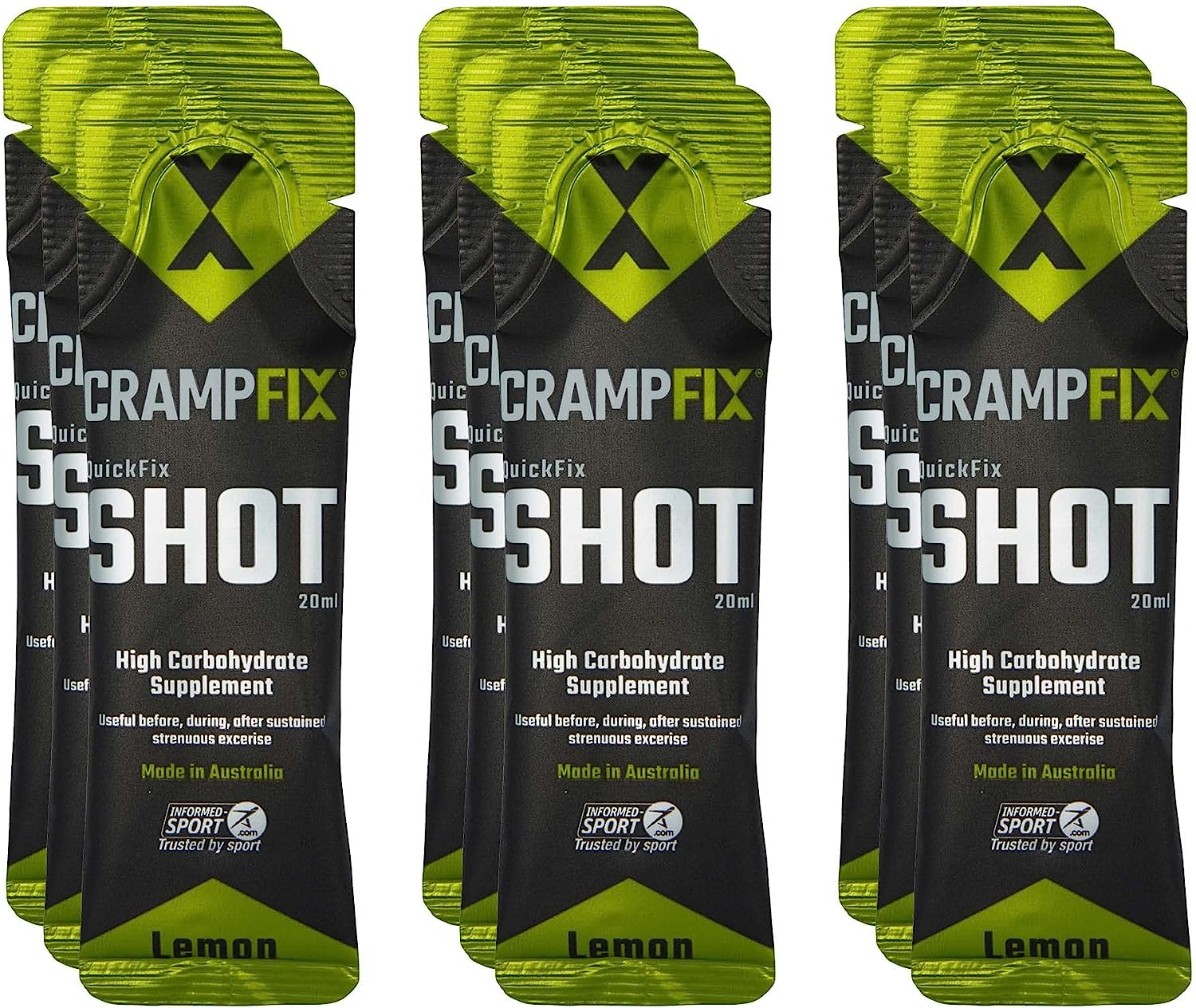 Crampfix QuickFix Shot Sachets - Fast & Effective Relief from Muscle Cramp (9 x 20ml Packets)