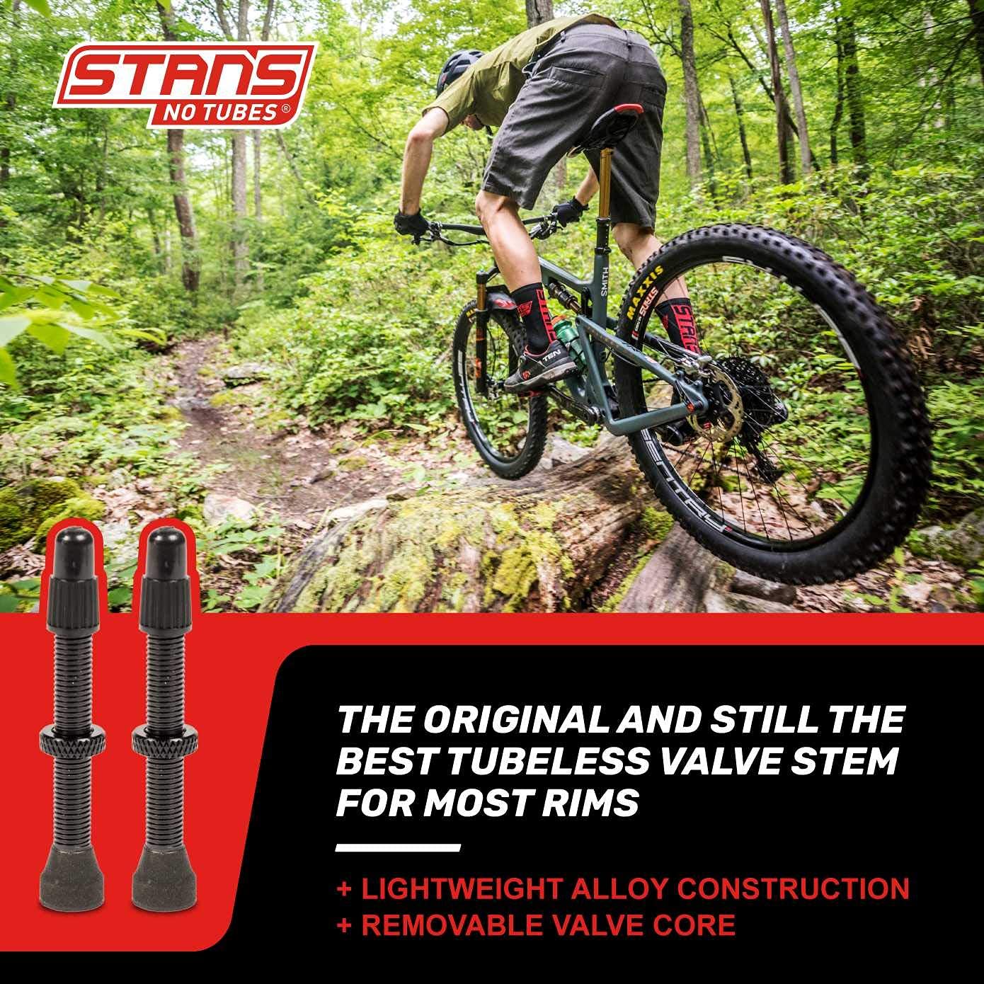 Stan's NoTubes Unisex - Adult Notubes Universal Valve Aluminium, Black up to 8 mm Valve Hole, 44 mm-5