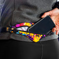 SPIbelt Running Belt Large Pocket, No-Bounce Bum Bag for Runners, iPhone 6 7 8-Plus X Athletes and Adventurers (Black with Red Zipper, 25