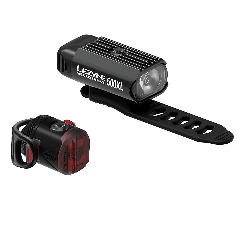 Lezyne Hecto Drive 500XL / Femto Drive Pair LED Cycle Lights USB rechargeable - Black