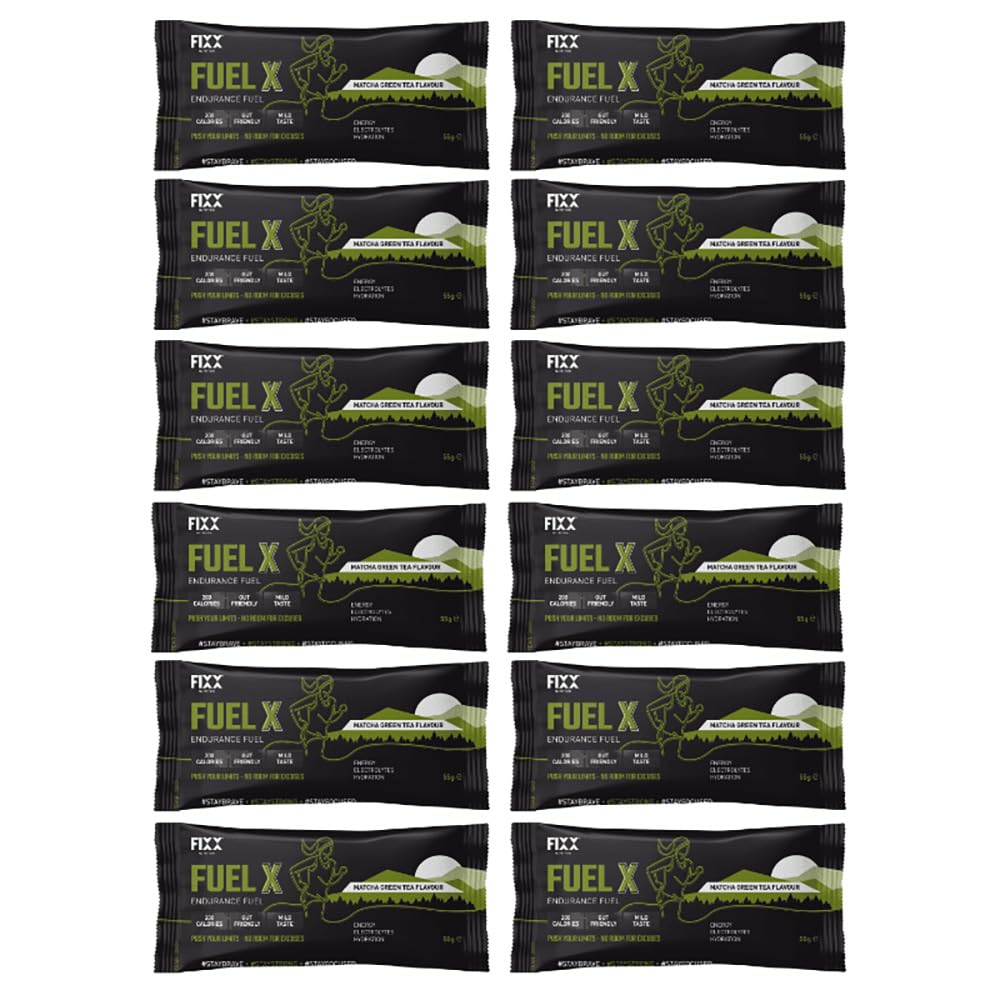 Fixx Nutrition Fuel X Endurance Fuel - Energy, Electrolytes, Hydration - - Box of 12 x 55g Sachets