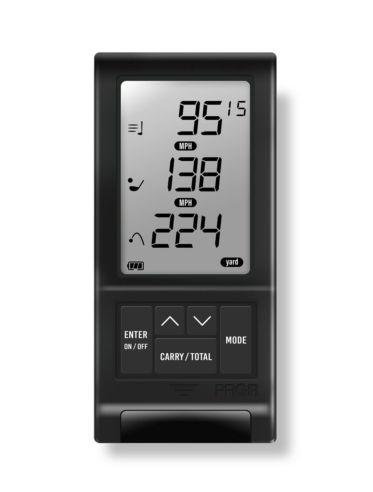 PRGR Portable Launch Monitor For Golf (Black) Includes Batteries & Carry Pouch